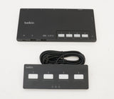Belkin 4-Port Single-Head Modular Secure KVM Switch Base Unit PP4.0 with Remote (Used)