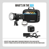 Westcott FJ400 II 400Ws Touchscreen Strobe with FJ ProMax AC and DC Battery and Adapter Bundle