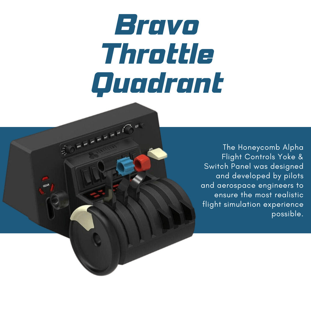 Honeycomb Aeronautical Bravo Throttle Quadrant and Throttle Pack for Airbus A319-A380 Bundle