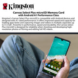 Kingston 64GB Canvas Durable Select Plus UHS-I MicroSDXC Memory Cards (3-Pack) Bundle