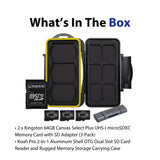 Kingston 64GB Canvas Durable Select Plus UHS-I MicroSDXC Memory Cards (3-Pack) Bundle