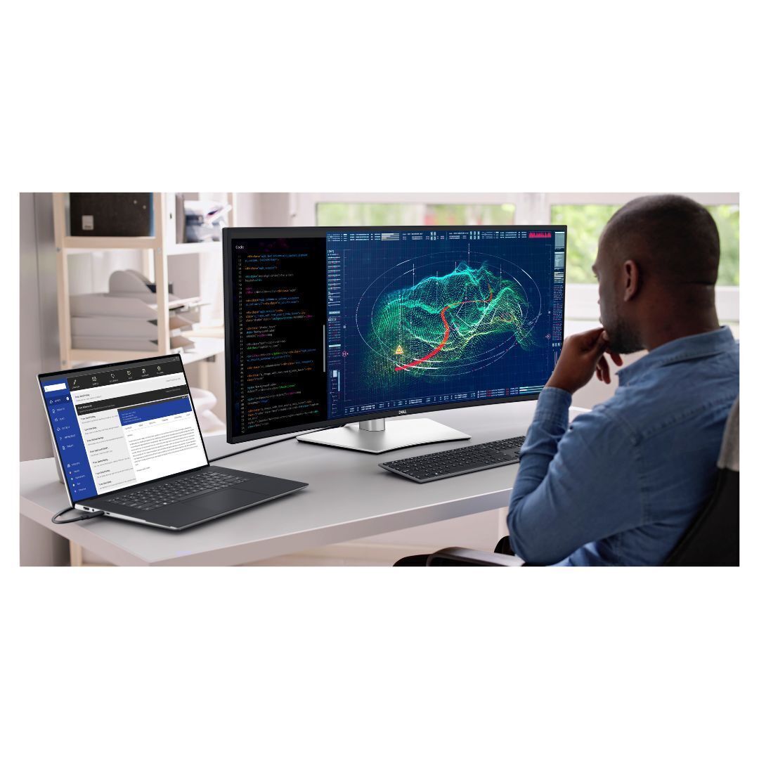 Dell UltraSharp U4025QW 40-Inch Curved Thunderbolt Hub Monitor with 5K Display (Silver)