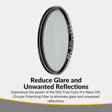 NiSi 95mm True Color Pro Nano CPL Circular Polarizing Filter with Case and Cleaning Cloth Bundle