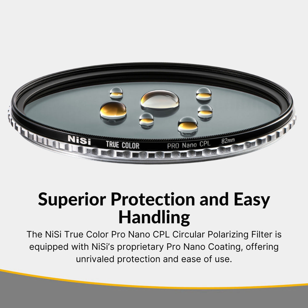 NiSi 95mm True Color Pro Nano CPL Circular Polarizing Filter with Case and Cleaning Cloth Bundle