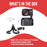 OBSBOT Tiny 2 Lite AI-Powered 4K PTZ Webcam with Advanced CMOS Sensor and Preset Modes Bundle