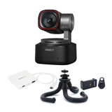 OBSBOT Tiny 2 AI-Powered PTZ 4K Webcam with Dual Native ISO Technology and Dynamic Gesture Bundle