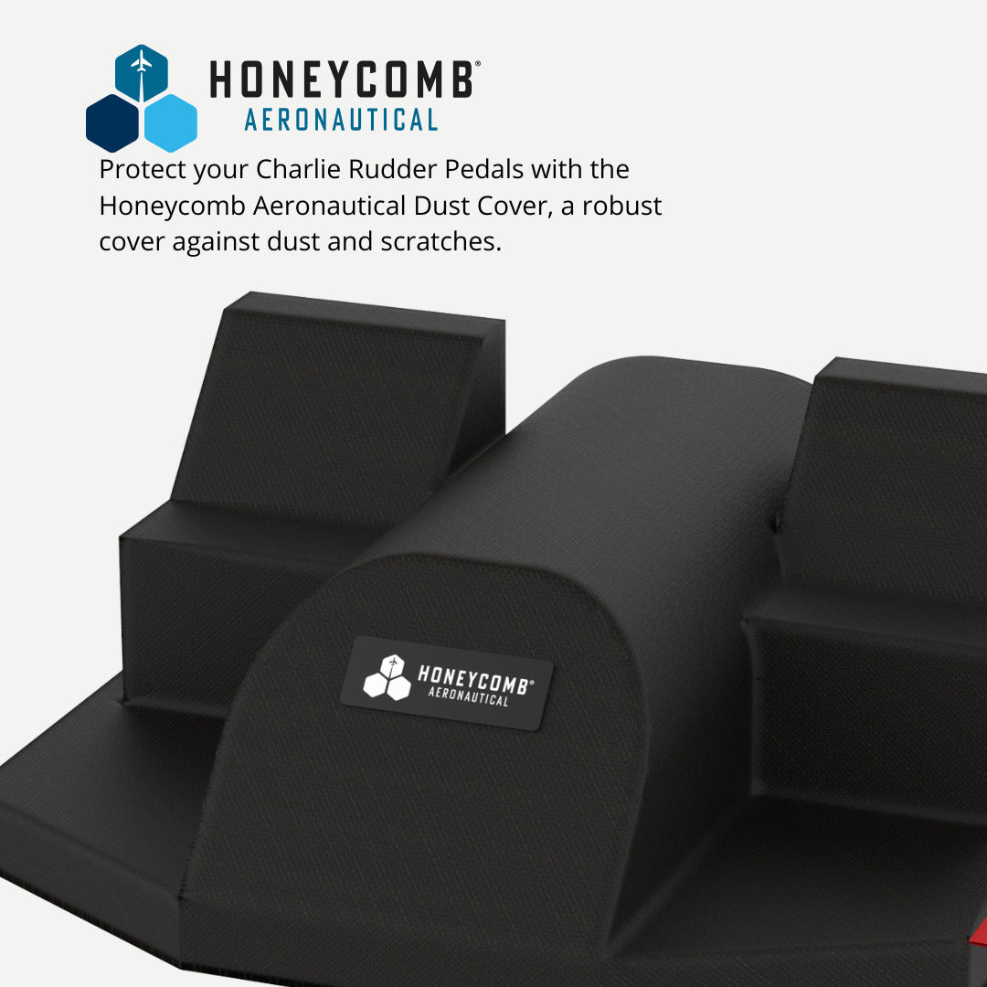 Honeycomb Aeronautical Synthetic Fiber Dust Cover for Charlie Rudder Pedals (Black) Bundle