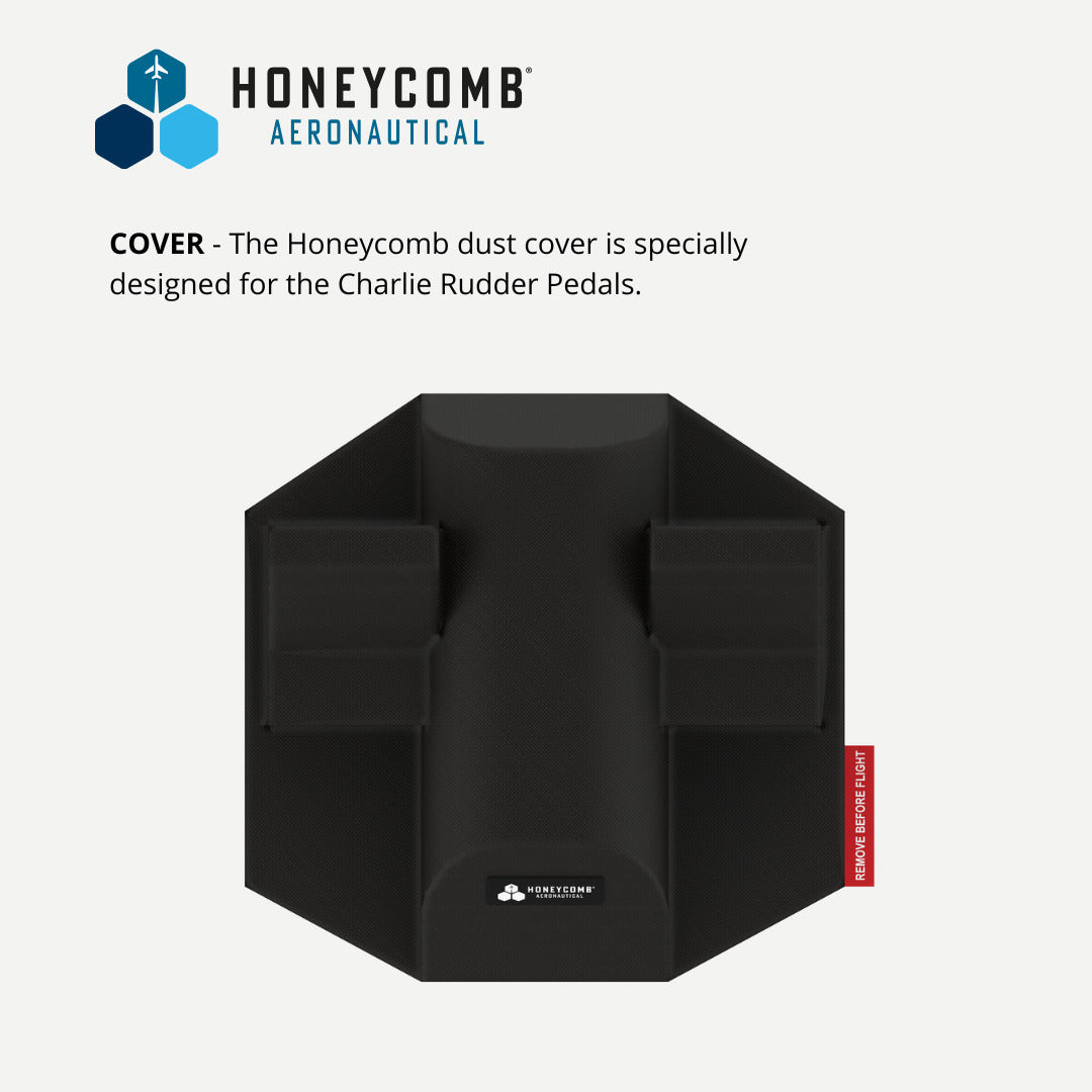 Honeycomb Aeronautical Synthetic Fiber Dust Cover for Charlie Rudder Pedals (Black) Bundle