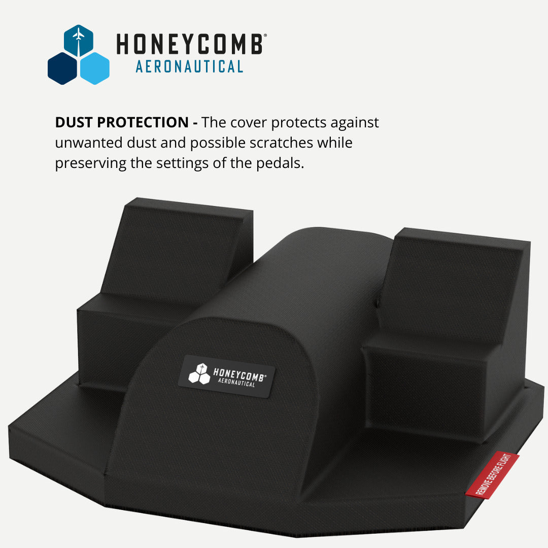 Honeycomb Aeronautical Synthetic Fiber Dust Cover for Charlie Rudder Pedals (Black) Bundle