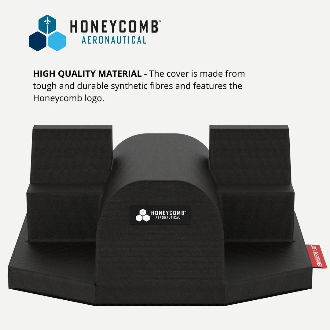 Honeycomb Aeronautical Synthetic Fiber Dust Cover for Charlie Rudder Pedals (Black) Bundle