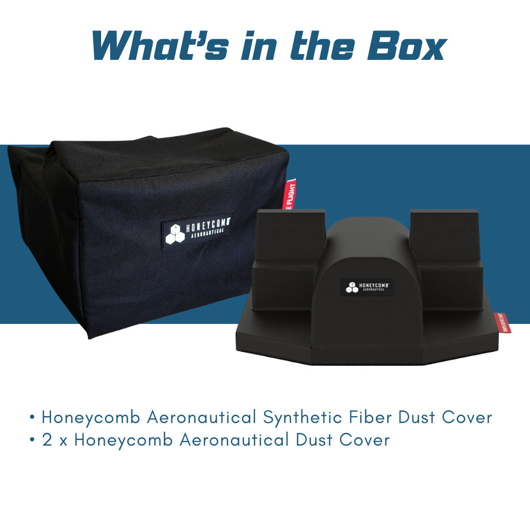 Honeycomb Aeronautical Synthetic Fiber Dust Cover for Charlie Rudder Pedals (Black) Bundle