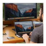 HyperDrive NET 6-In-2 USB-C Hub for Data Transfer, Video Output, and Power Delivery (Silver)