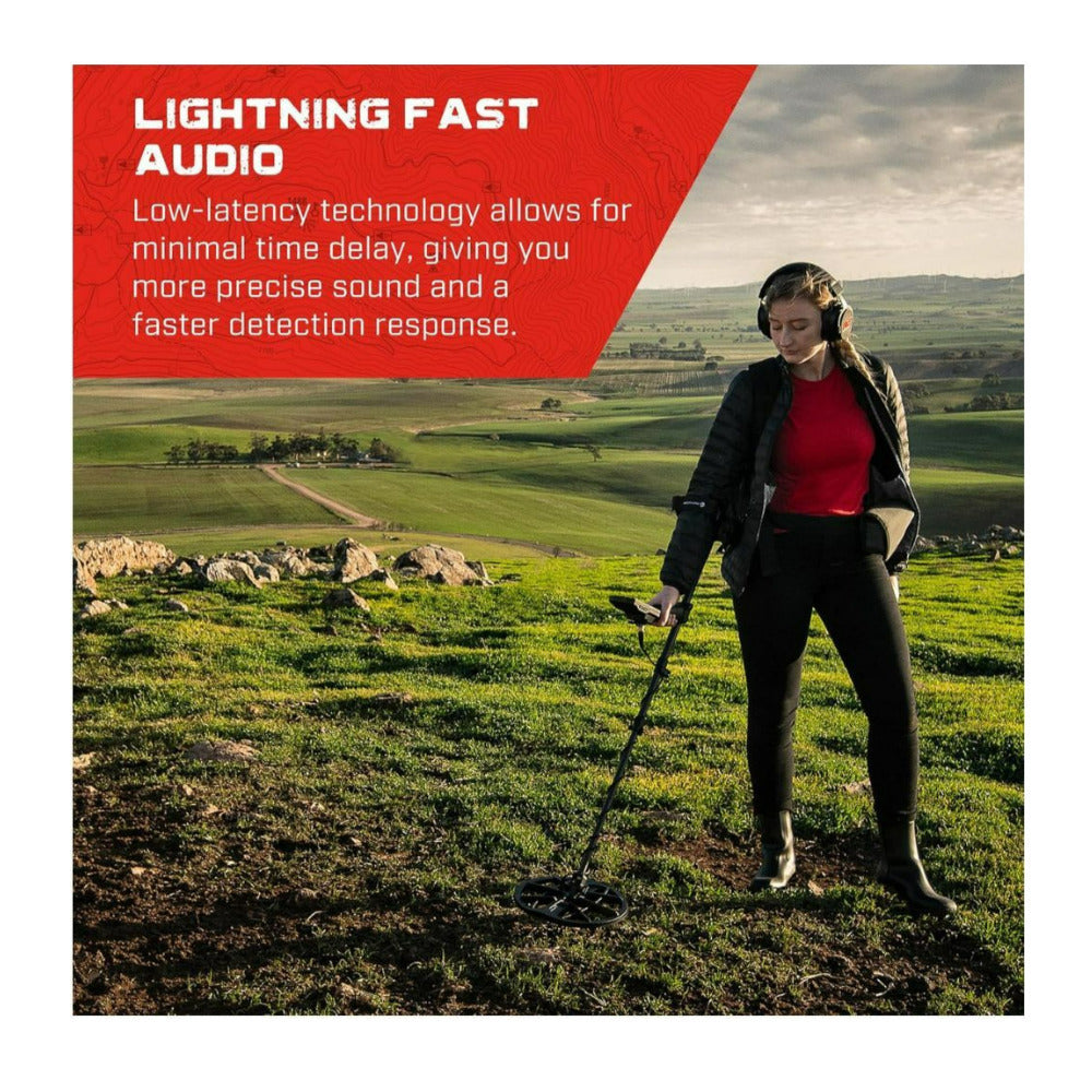 Minelab ML105 Wireless Analog Headphone for MANTICORE, EQUINOX 700, 900, and X-TERRA PRO (Black)