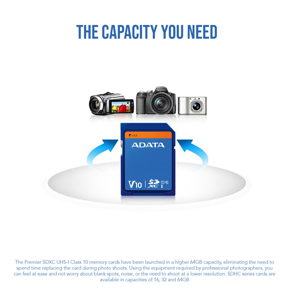 ADATA Premier 32GB SDHC UHS-I U1 Waterproof Shockproof Anti-Static Memory Card (10-Pack) Bundle