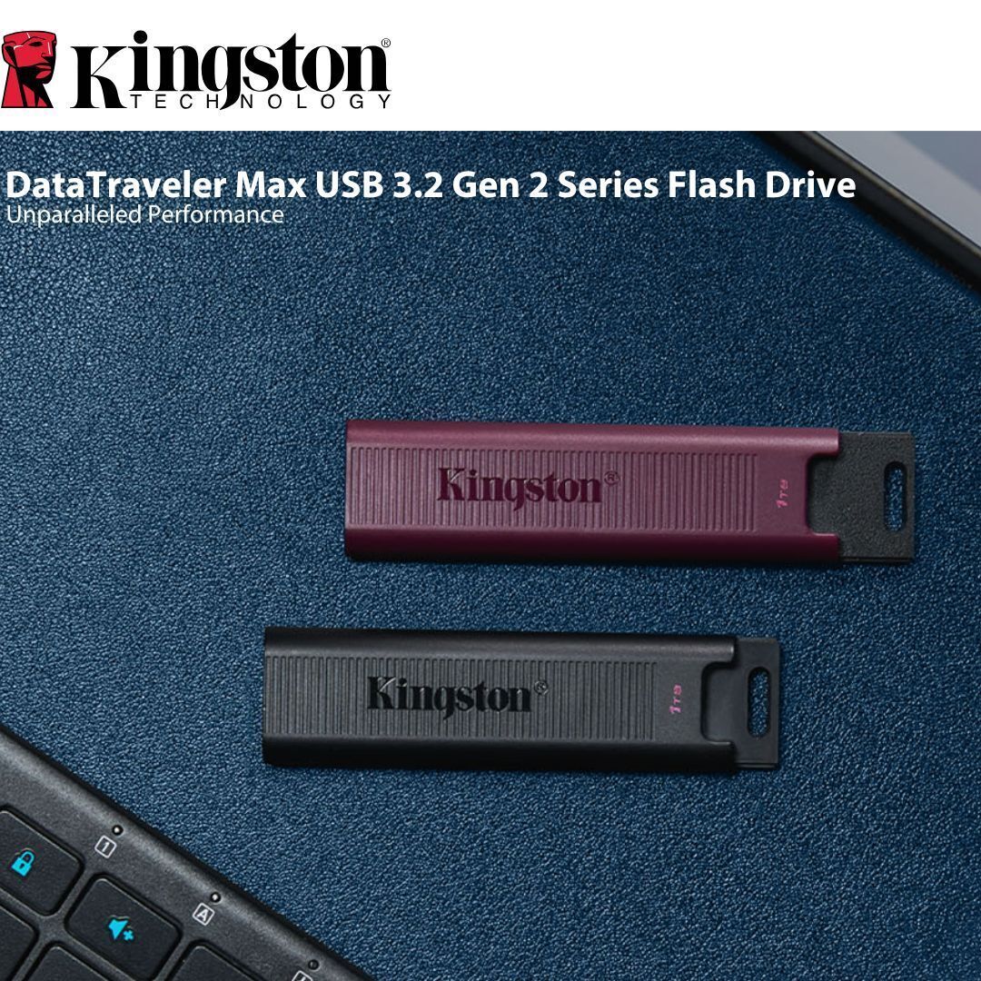 Kingston DataTraveler Max Type-A 256GB USB Flash Drive (2-Pack) with Keychain Rings Bundle