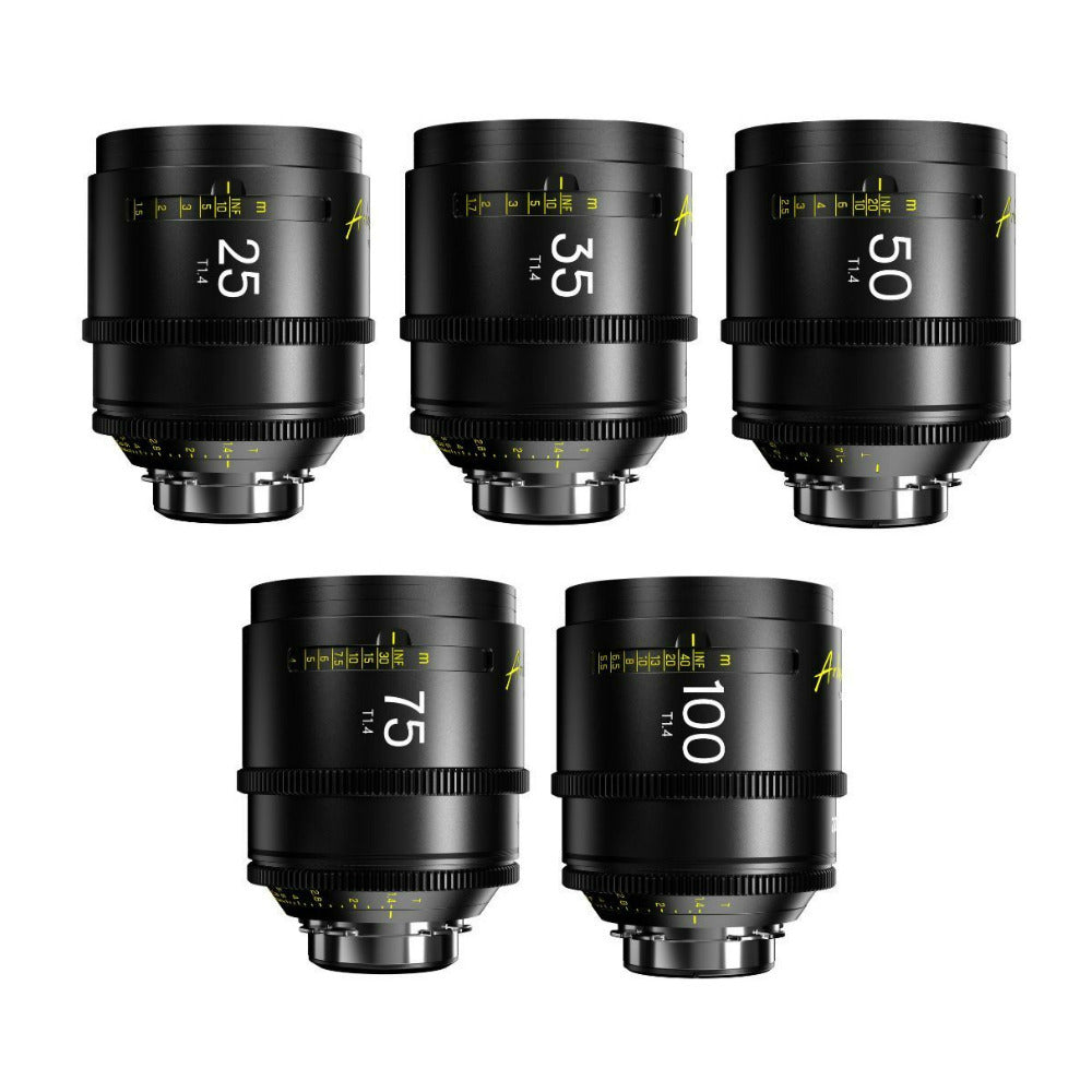 DZOFilm Arles FF/VV 25, 35, 50, 75, 100mm Prime Cine 5-Lens Set for Vista Vision Sensors (ARRI PL)