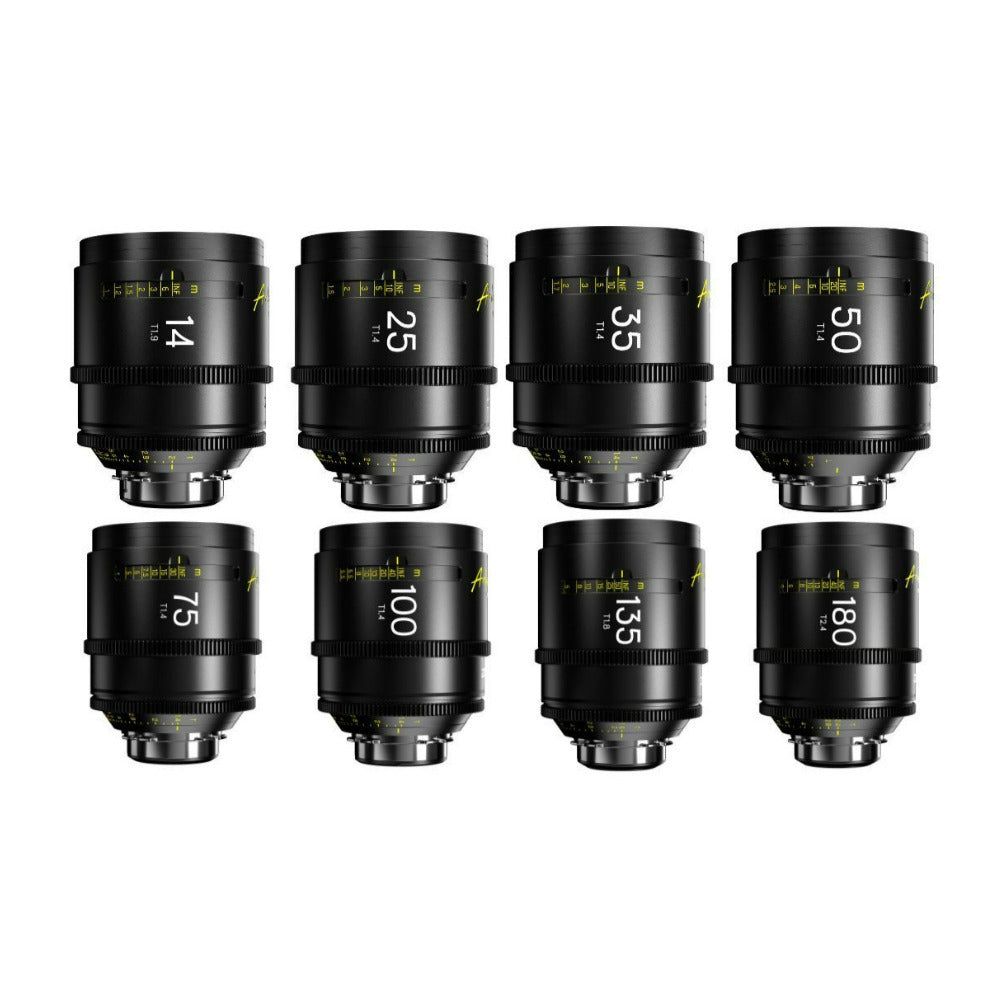 DZOFilm Arles FF/VV 14, 25, 35, 50, 75, 100, 135, 180mm 8-Lens Set for Vista Vision Sensor (ARRI PL)