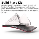 MakerBot Replicator Plus Flex Build Plate Kit with PLA 3D Printing Filament Large Spool (True Black)