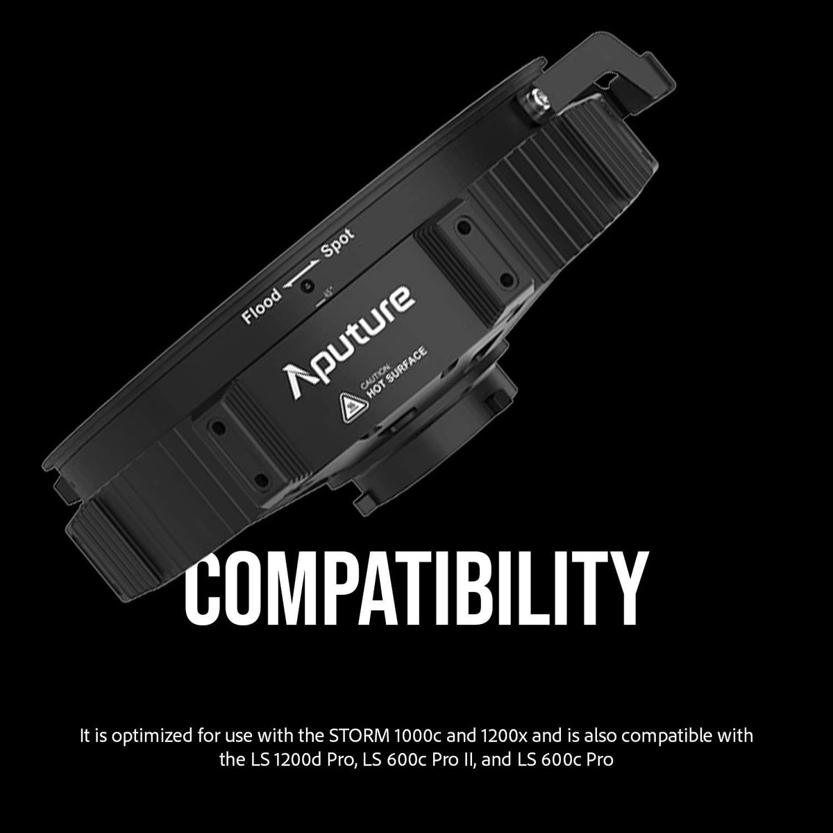 Aputure CF12 12-Inch Bowens Mount Fresnel with Dual-Expand Focus for STORM 1000c and 1200x (Black)