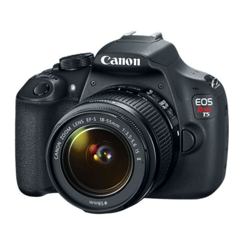 Canon EOS Rebel T5 3.0-Inch LCD, 18MP Sensor DSLR Camera with 18-55mm II Lens (Black, Refurbished)
