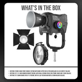 Aputure Storm 1000c Point-Source Fixture with Wide Hyper Reflector (Black) with CF12 Fresnel Bundle