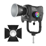 Aputure Storm 1000c Point-Source Fixture with Wide Hyper Reflector (Black) with Barn Doors Bundle