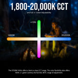 Aputure Storm 1000c Point-Source Fixture with Wide Hyper Reflector (Black) with Barn Doors Bundle