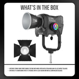 Aputure Storm 1000c Point-Source Fixture with Wide Hyper Reflector (Black) with Barn Doors Bundle