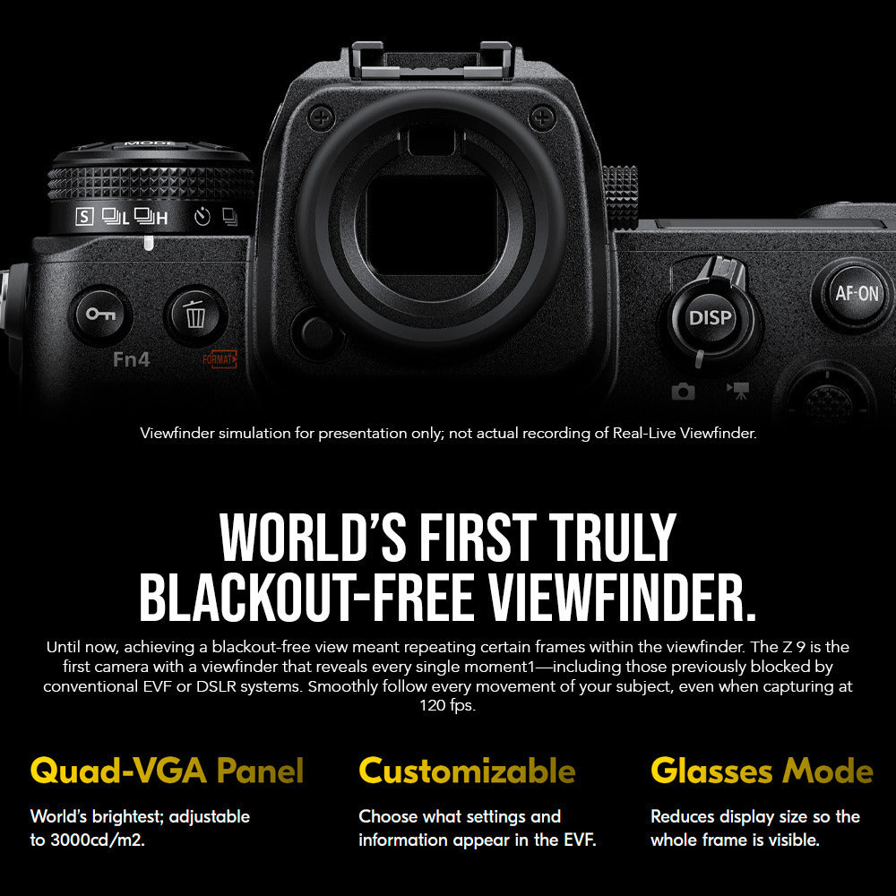 Nikon Z 9 Mirrorless Digital Camera (Body Only) with CFexpress Memory Card and Camera Bag Bundle