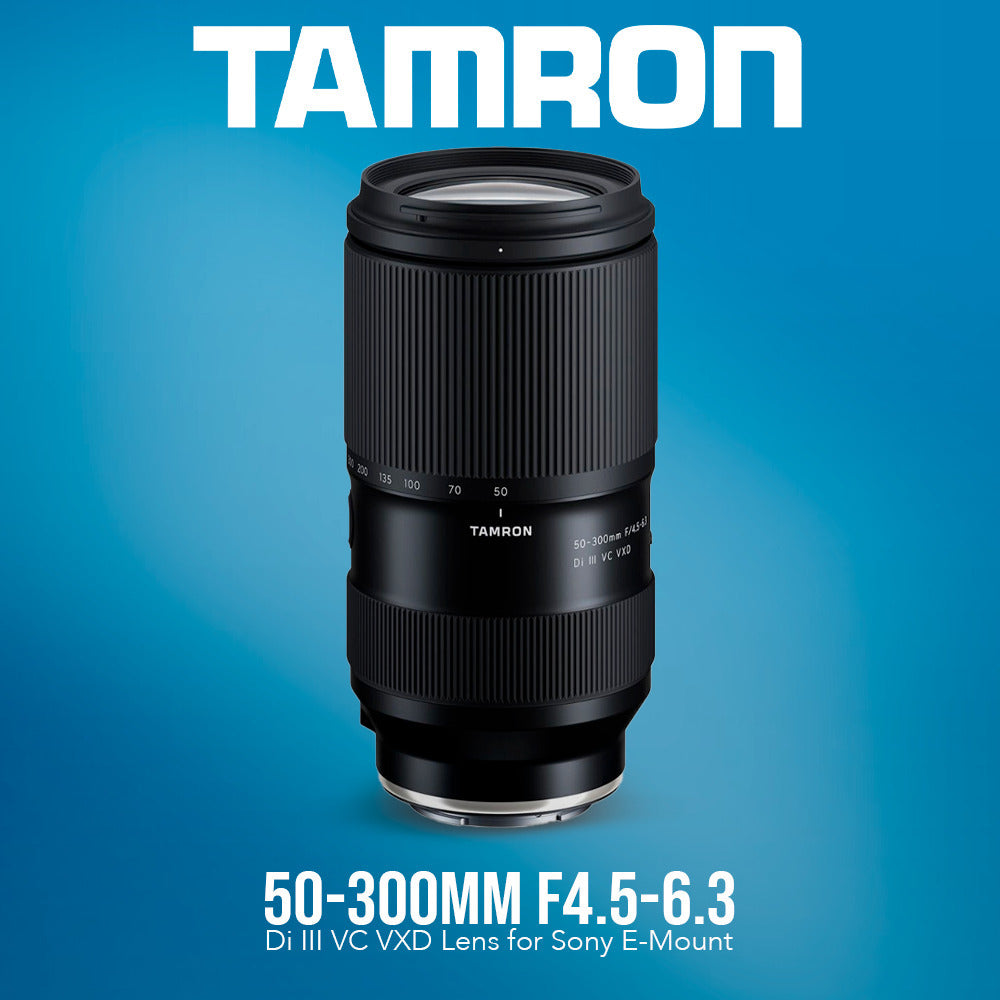 Tamron 50-300mm F4.5-6.3 Di III VC VXD Lens for Sony E-Mount (Model A069S) with 28-75mm Lens Bundle