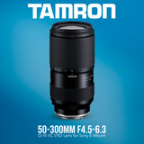 Tamron 50-300mm F4.5-6.3 Di III VC VXD Lens for Sony E-Mount (Model A069S) with 28-75mm Lens Bundle