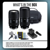 Tamron 50-300mm F4.5-6.3 Di III VC VXD Lens for Sony E-Mount (Model A069S) with 28-75mm Lens Bundle