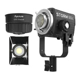 Aputure STORM 80c 80W Tunable Color Point Source Black Fixture with Aputure CF4 Fresnel Bundle