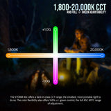 Aputure STORM 80c 80W Tunable Color Point Source Black Fixture with Aputure CF4 Fresnel Bundle