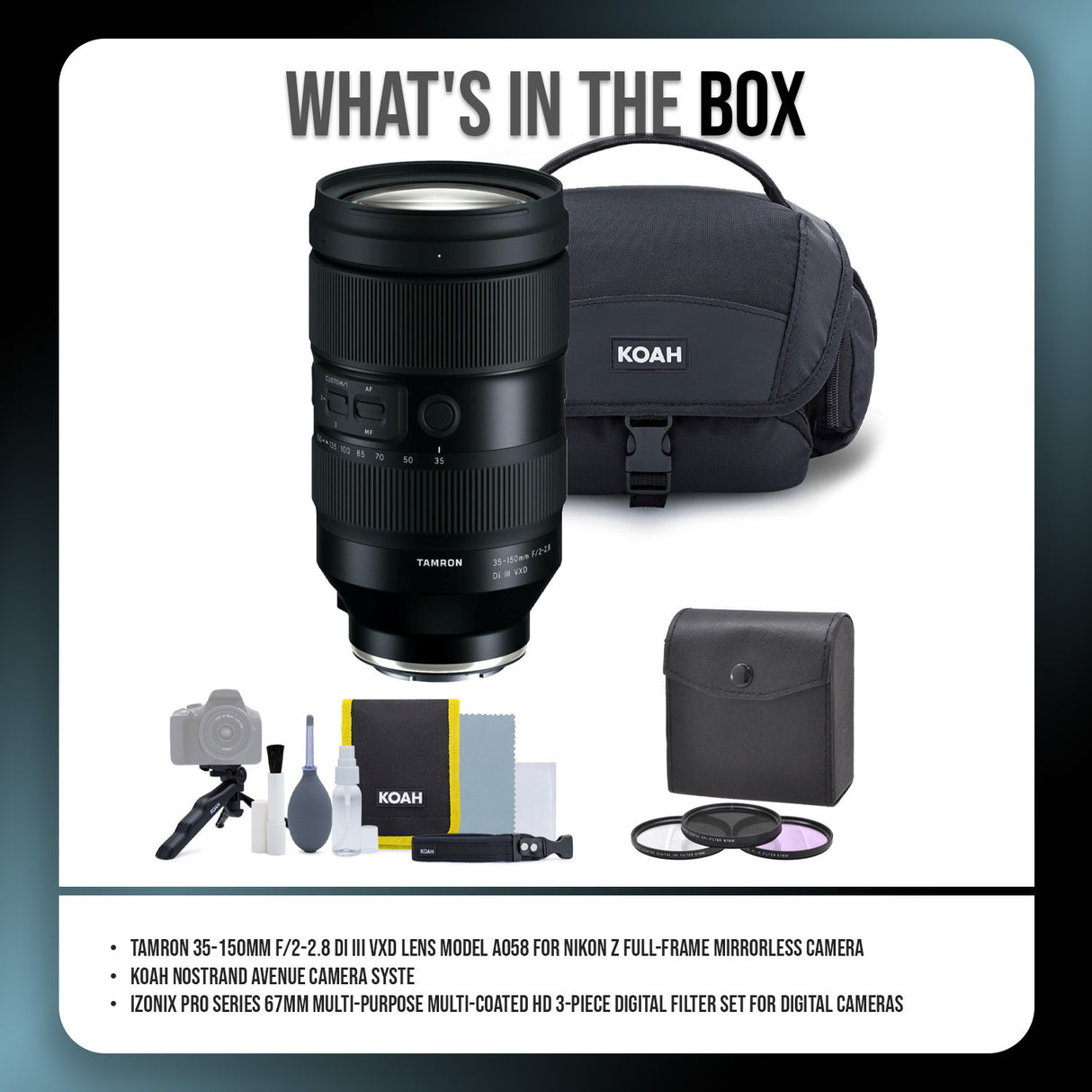 Tamron A058 35-150mm F2-2.8 Di III VXD Lens for Nikon Z Full-Frame Camera with Gadget Bag Bundle