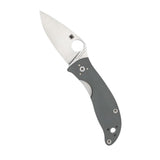 Spyderco Alcyone Gray Folding Knife with CTS BD1 PlainEdge Steel Blade