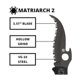 Spyderco Matriarch 2 Folding Knife with Emerson Opener and VG-10 Black Steel Blade (SpyderEdge)