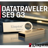 Kingston DataTraveler SE9 G3 USB 3.2 Gen 1 Flash Drive with Gold Casing (128GB) (10-Pack) Bundle