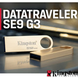 Kingston DataTraveler SE9 G3 USB 3.2 Gen 1 Flash Drive with Gold Casing (128GB) (5-Pack) Bundle