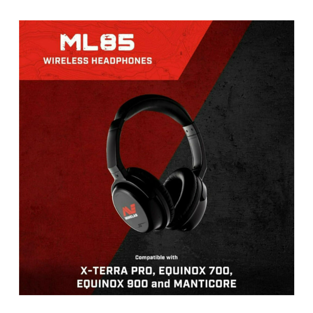 Minelab ML85 Wireless Low Latency Over-Ear Headphone for MANTICORE, EQX700, EQX900, and X-TERRA PRO