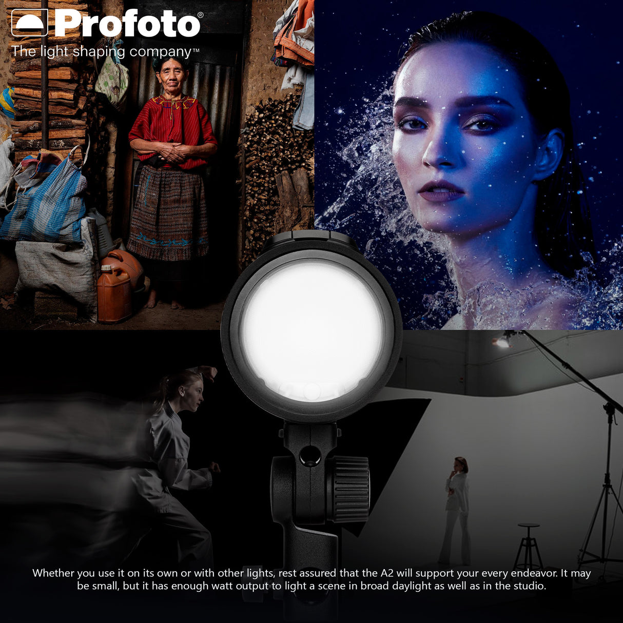 Profoto A2 Monolight and Profoto Connect Pro Remote with Hundred Channels (Non-TTL, Black) Bundle