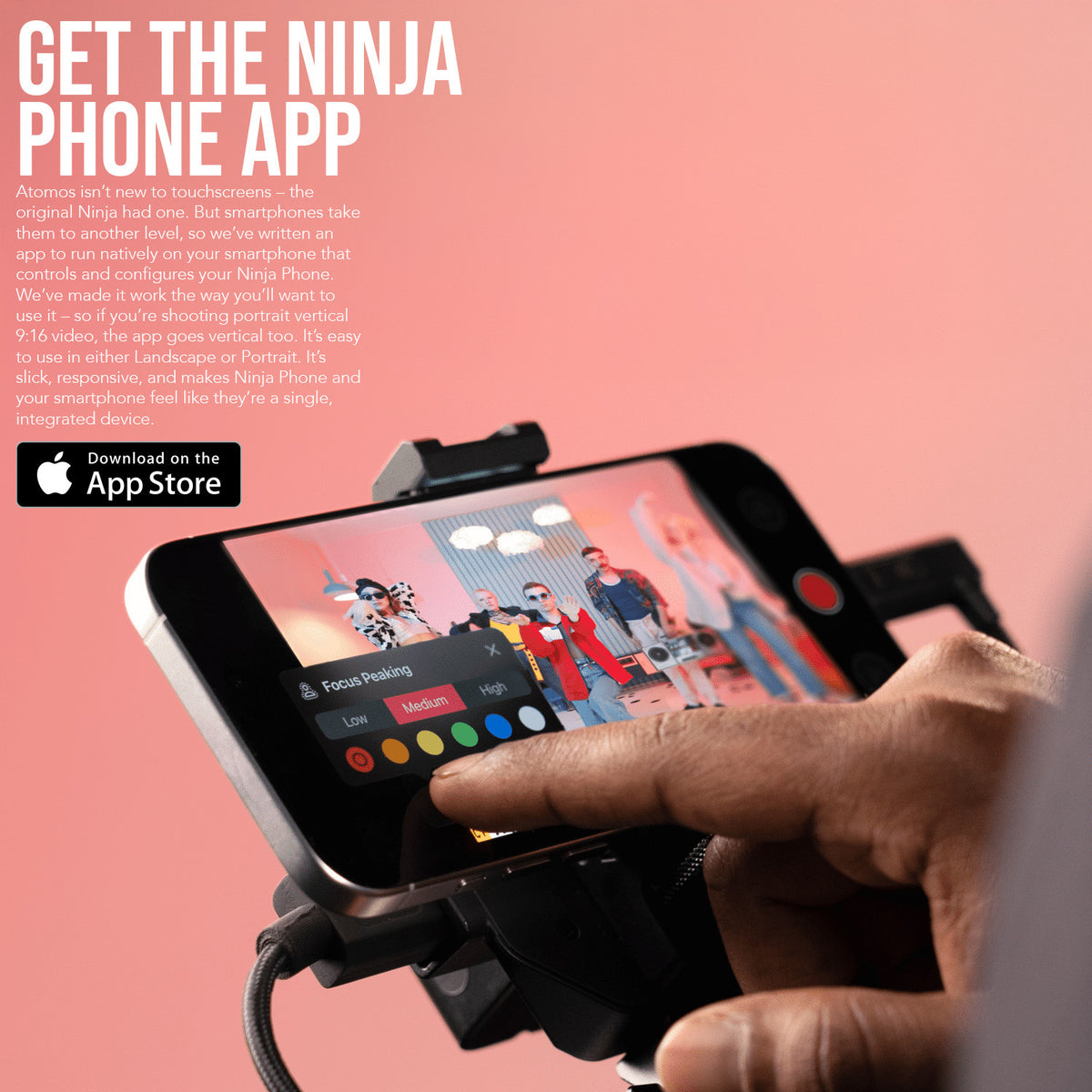 Atomos Ninja 10-Bit Video Co-Processor Phone for Video Professionals with AtomX Monitor Mount Bundle