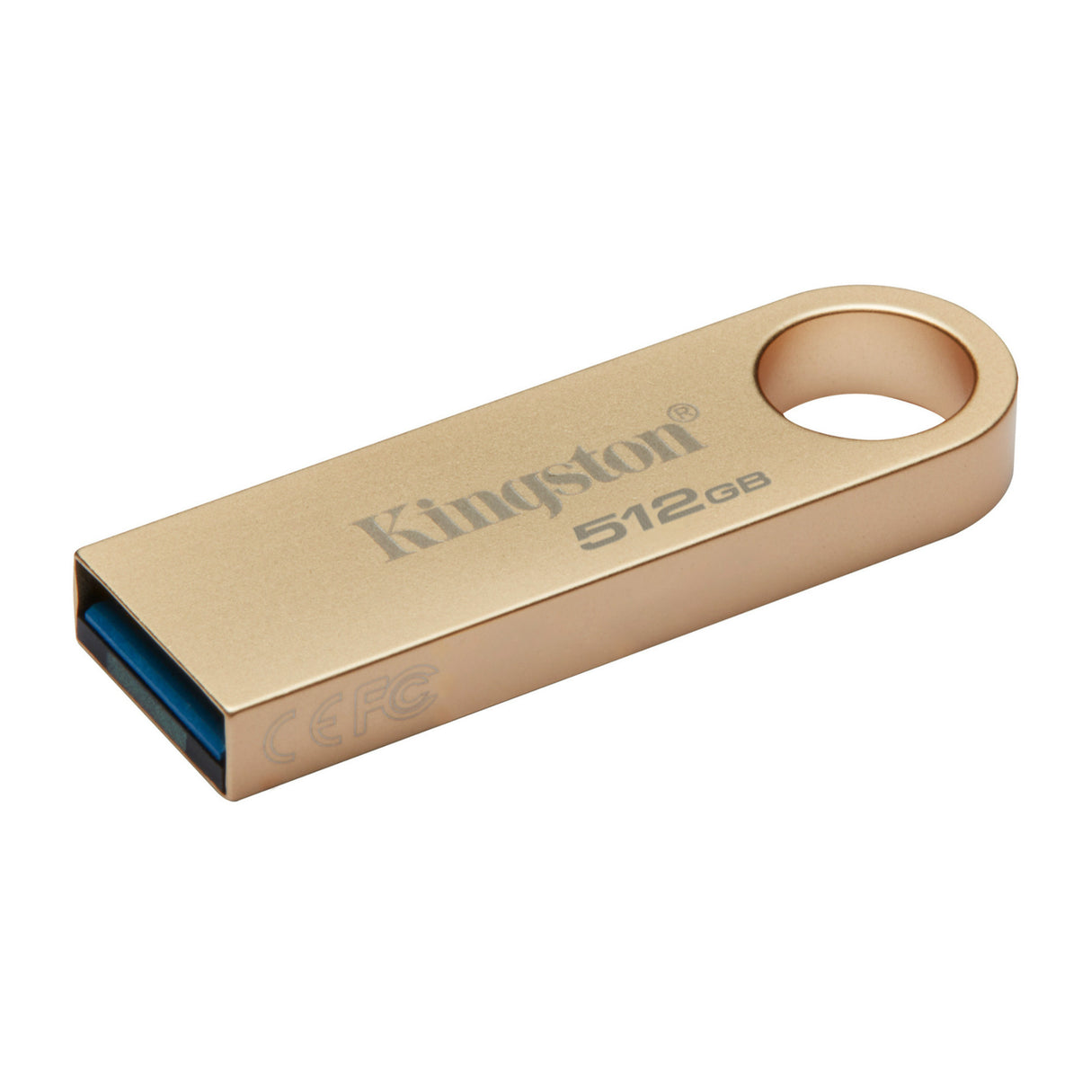 Kingston DataTraveler SE9 G3 USB 3.2 Gen 1 Flash Drive with All-Metal Gold Casing (512GB)