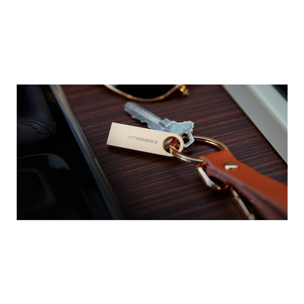 Kingston DataTraveler SE9 G3 USB 3.2 Gen 1 Flash Drive with All-Metal Gold Casing (512GB)
