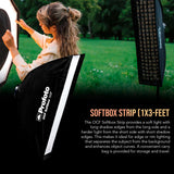 Profoto OCF 1x3-Feet Softbox Strip with Profoto OCF Softgrid 1x3-Feet Strip and OCF Speedring Bundle