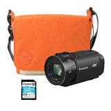 Panasonic VX3 Camcorder with 4K Image Quality and 128GB SDXC 170MBPS Memory Card Bundle