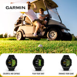 Garmin Approach S50 GPS AMOLED Golf Smartwatch (Slate Aluminum Bezel, Black Nylon Band) Bundle