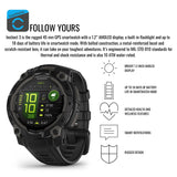 Garmin Instinct 3 45mm AMOLED GPS Smartwatch (Black) and Focus Camera Charger Stand Bundle
