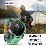 Garmin Instinct 3 45mm AMOLED GPS Smartwatch (Neo Tropic) and Focus Camera Charger Stand Bundle