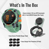 Garmin Instinct 3 45mm AMOLED GPS Smartwatch (Neo Tropic) and Focus Camera Charger Stand Bundle
